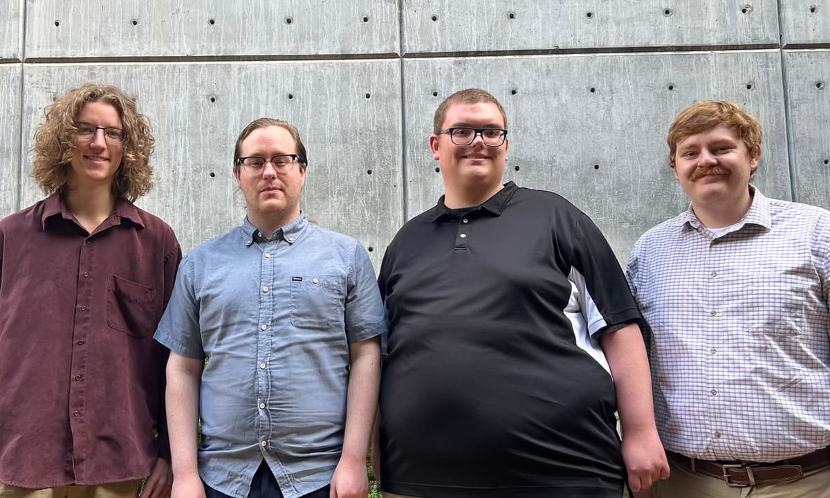 Agora Team Photo: Andrew Hart, James Hart, Samuel Powell, Connor Dalley